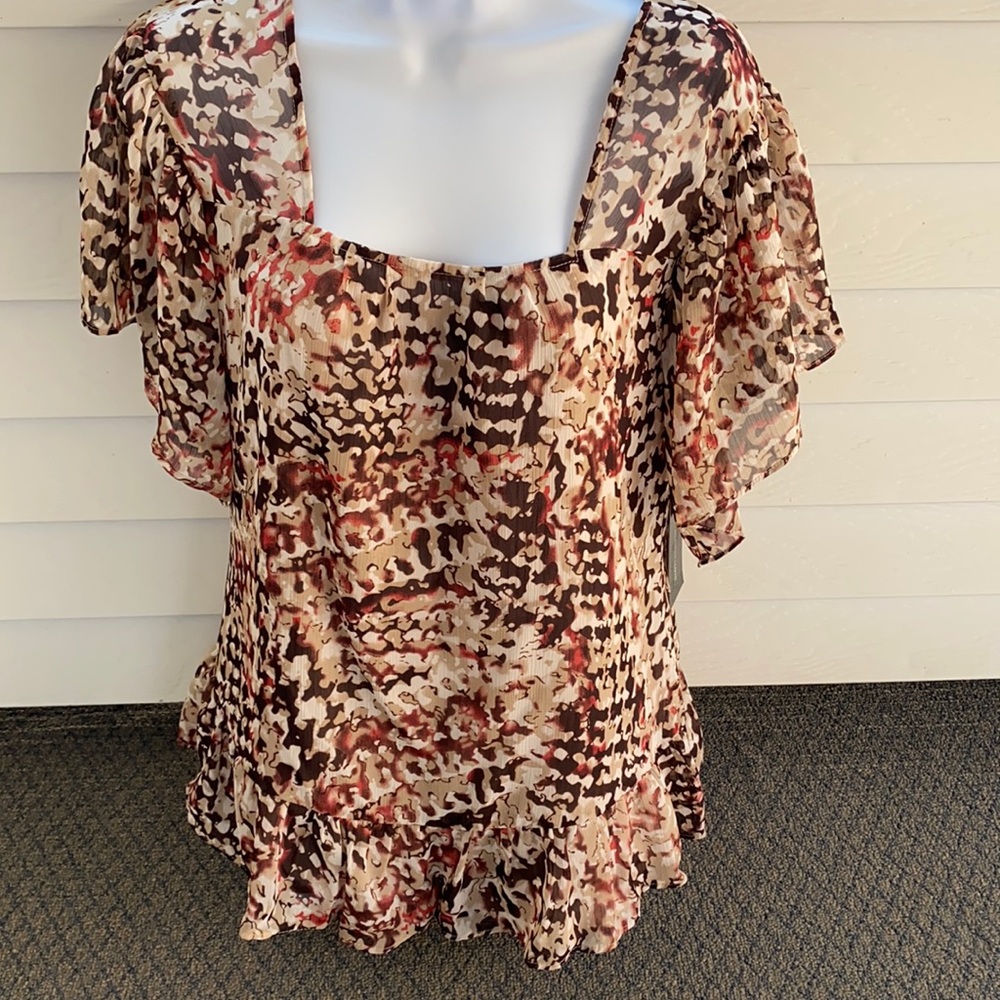 Jennifer Lloyd Blouse/Top Short Sleeve Size S NWT